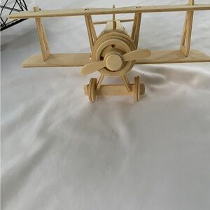 Wooden Biplane Toy